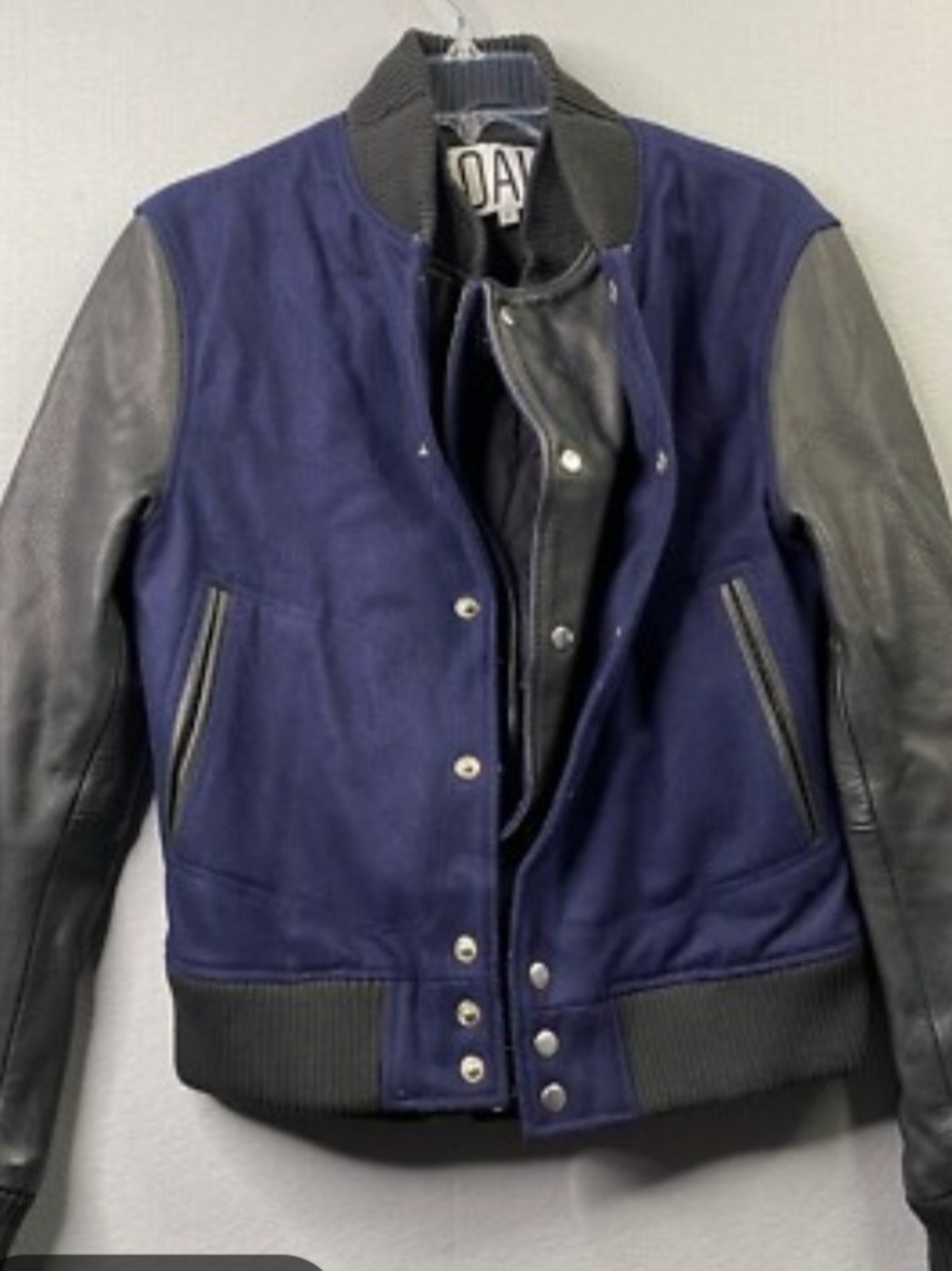 OAK NYC Wool and Leather Varsity Jacket